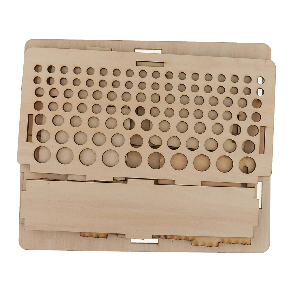 Wooden Leather Craft Tools Holder Rack Stand, Leather Stamp Punch Tools Storage Box Organizer