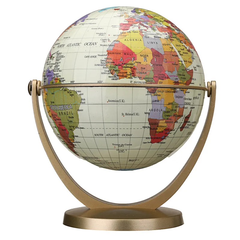 360 Dregee Rotating Globes Earth Ocean Globe World Geography Map Table Desktop 