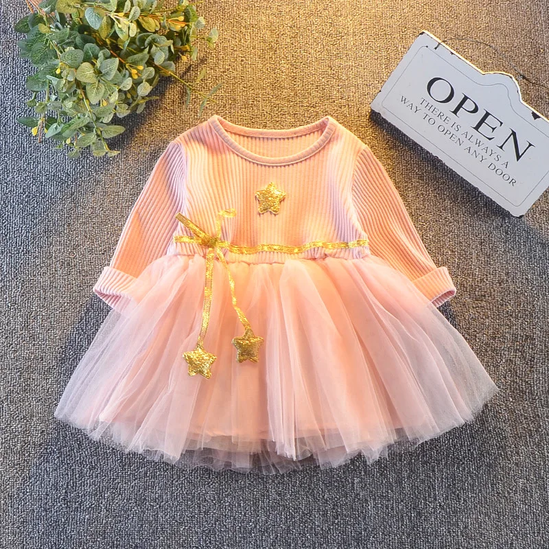 BibiCola Spring Autumn Baby Girls Newborn Dress 2 year