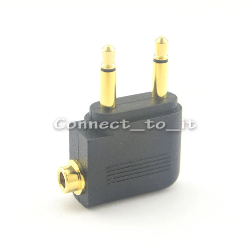 5pcs lot Airline Airplane Earphone Headphone Headset Jack Audio Adapter 3 5mm
