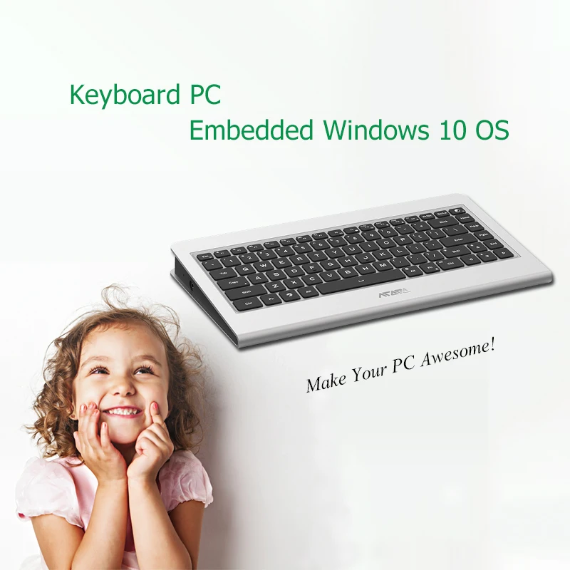 K600 N6 все в одном клавиатура ПК Встроенная Windows10 ОС поддержка 1080P FULL HD дисплей Z3735F