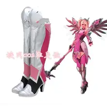 OW Mercy/Обувь для костюмированной вечеринки ангела Циглер; цвет розовый; ботинки для костюмированной вечеринки; европейский размер
