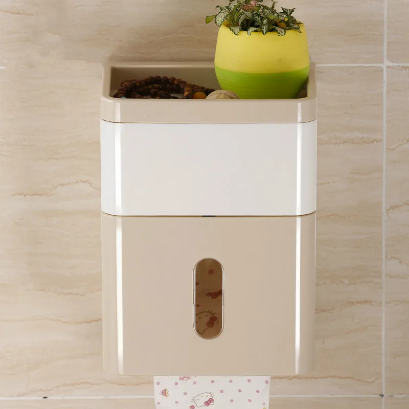 

White Multi-function Bathroom Toilet Paper Holder Place Mobile Phone Toilet Paper Dispenser Pink Tissue Box