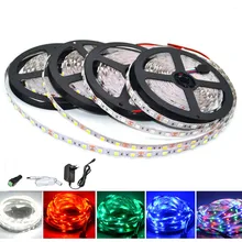 5เมตร5050 SMDสว่างกว่า2835นำเติบโตS TripไฟDC 12โวลต์60 LEDs/Mในร่มตกแต่งเทปสีขาวสีฟ้าสีแดง+อะแดปเตอร์ไฟฟ้าคร...(China)