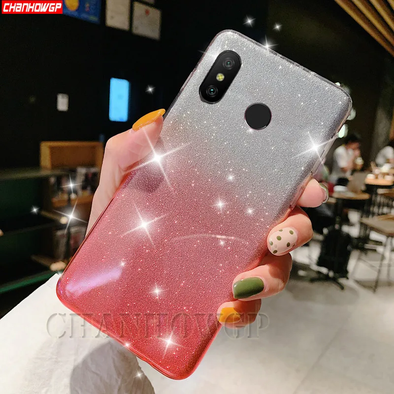 Чехол для Xiaomi Redmi Note 6 Pro блестящие мягкие силиконовые чехлы 6A телефона Сияющий ТПУ