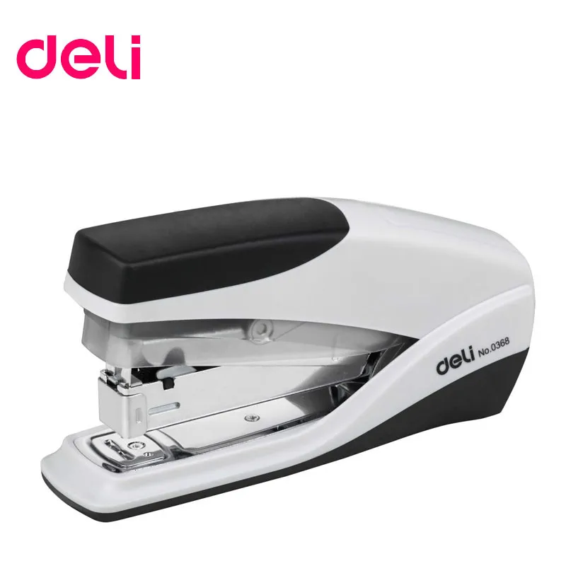 

Free shipping Deli stationery deli 0368 stapler binding machine single stapler without staples manual metal power saving stapler