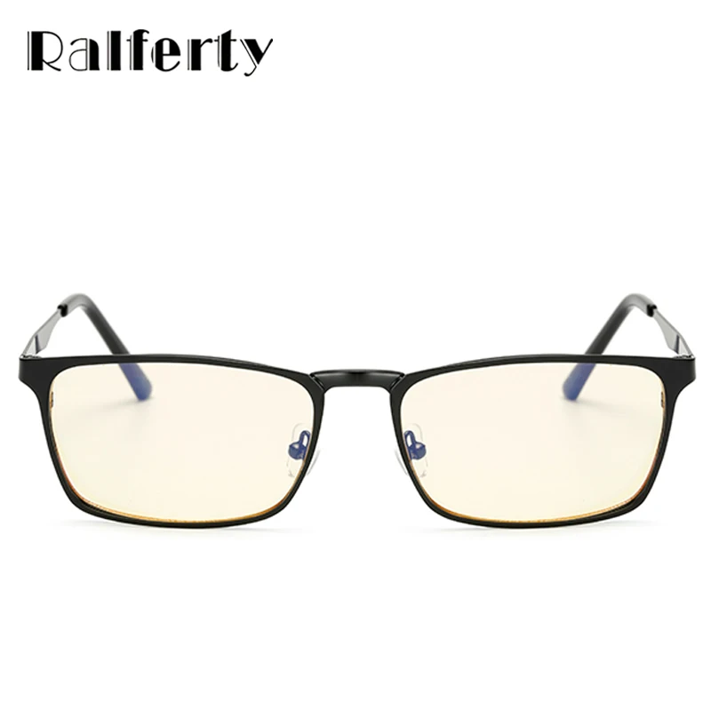 Ralferty с защитой от УФ-светильник очки Для женщин Для мужчин компьютерные очки анти излучения ТВ очки металлические оправы для очков квадратные очки 1756
