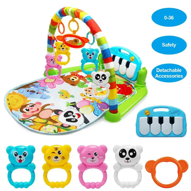 

Baby Play Mat Lay and Kids Gym Playmat 4 in 1 Fitness Music Fun Piano Boys Girls