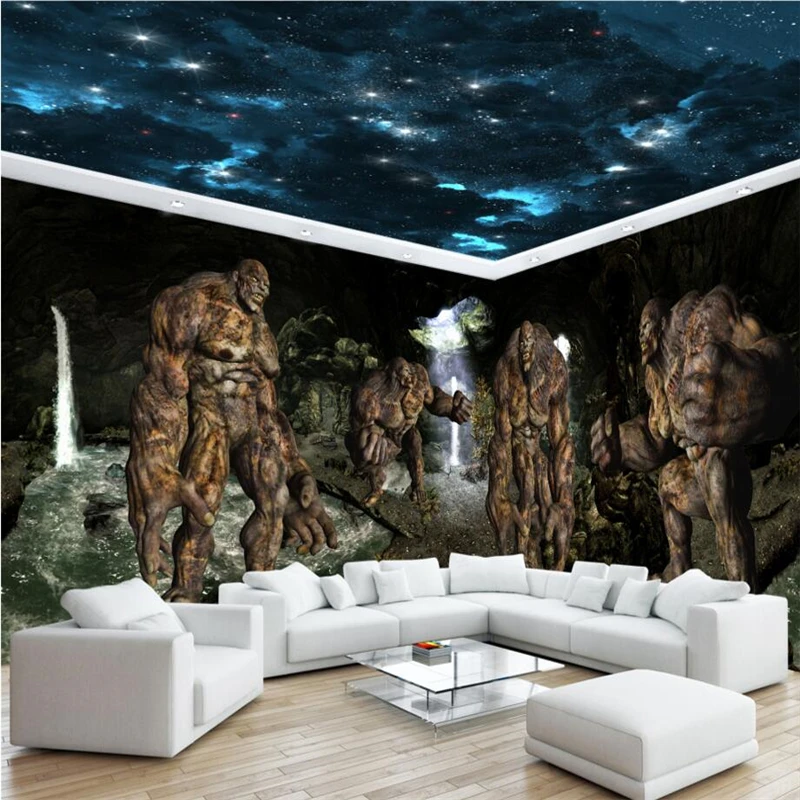 3D фотообои beibehang с изображением пещеры для гостиной дивана индивидуальная
