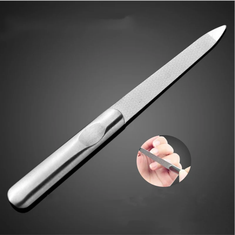 Professional Stainless Steel Nail File Buffer Double Side Metal Sanding