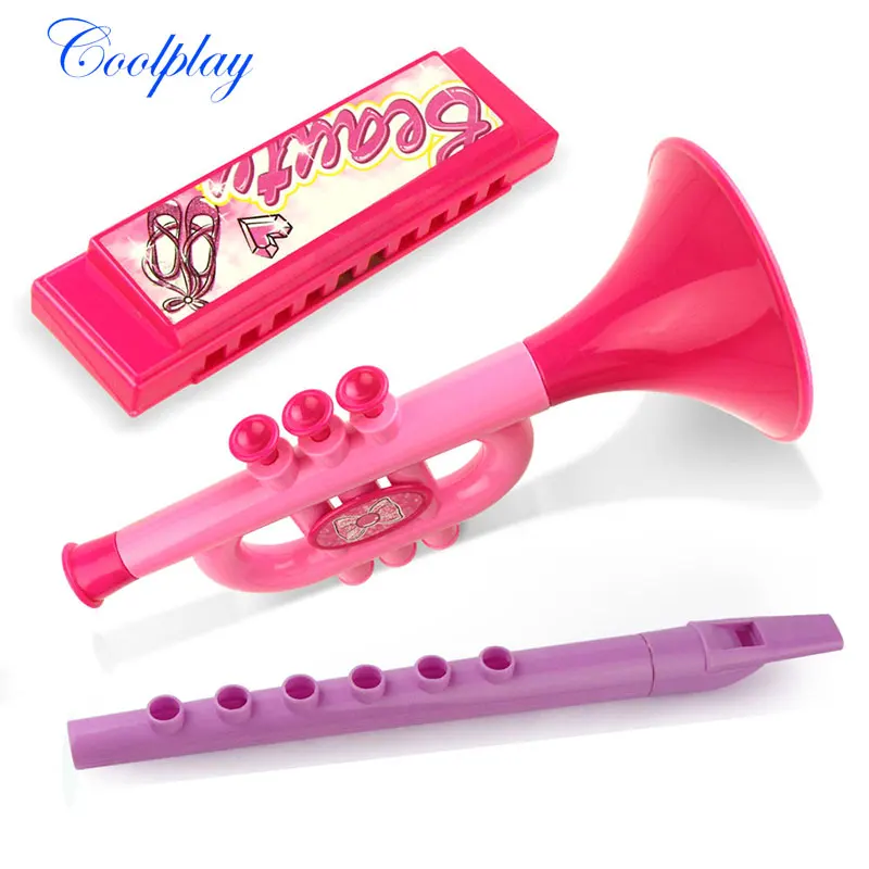 Coolplay Children Musical Toy Instrument Plastic Harmonica Horn Music