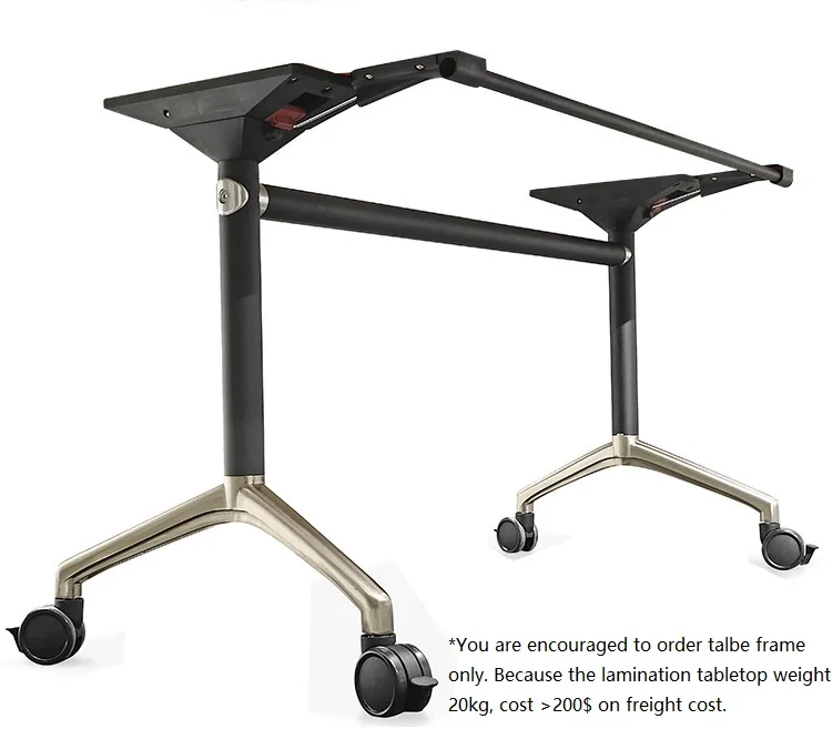  70cm High Foldable Office Table of 180x80cm / Sturdy Desing of Metal Frame 12kg / Mobility Conferen