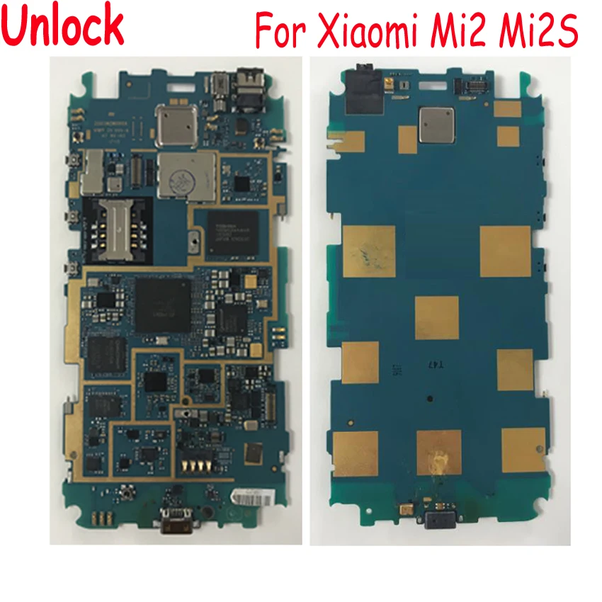 

Global Firmware Original Unlock Work Mainboard For Xiaomi Mi 2 M2 Mi2 Mi 2S M2S Mi2S WCDMA Motherboard fee Circuits flex cable