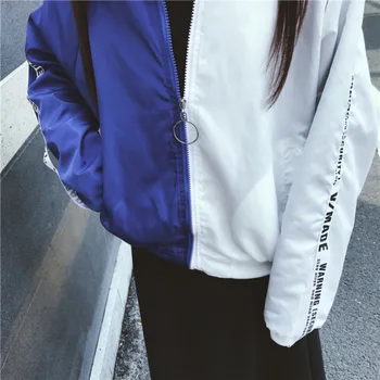 

Spring Bomber Jacket Tops couple Long Sleeve Basic Coat Casual Thin Outerwear Korean Bomber Jacket outdoor style