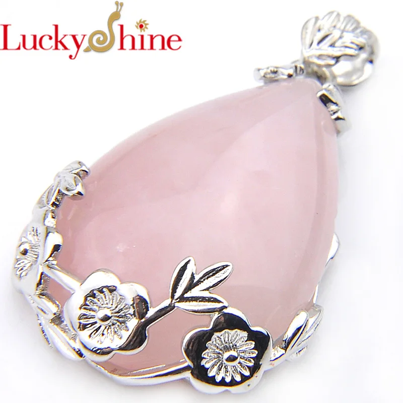 LuckyShine Европейский Популярный натуральный кристаллический кулон в форме капли