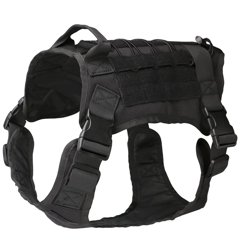 Nylon Pet Dog Vest Harness Sets Outdoor Tactical Training Dog Clothes For Medium Big Hunting Dog Pitbull Bull Terrier Rottweiler3