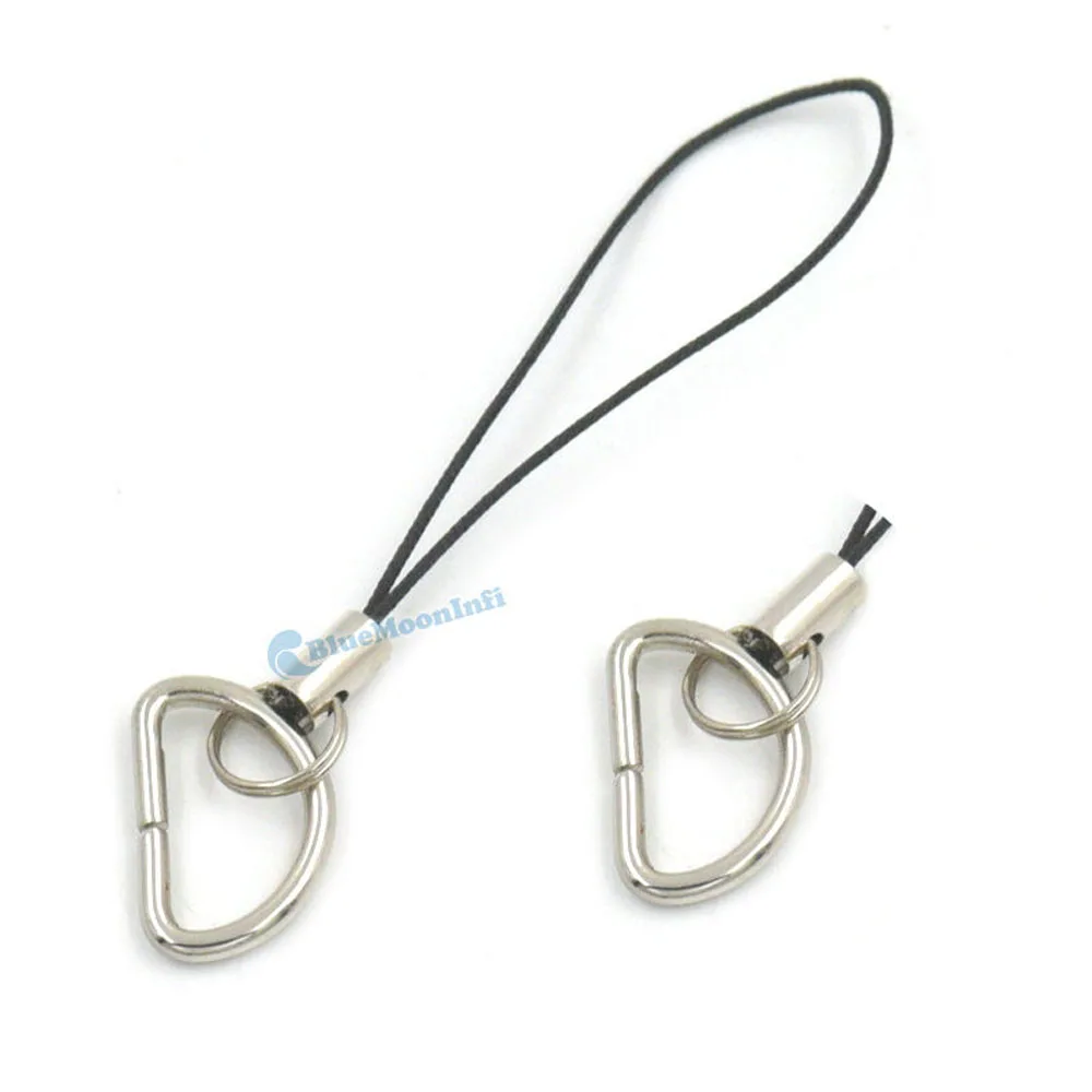 50 Pcs / Lot 10 12mm Detachable Wrist Strap Phone Rope D Ring Lariat