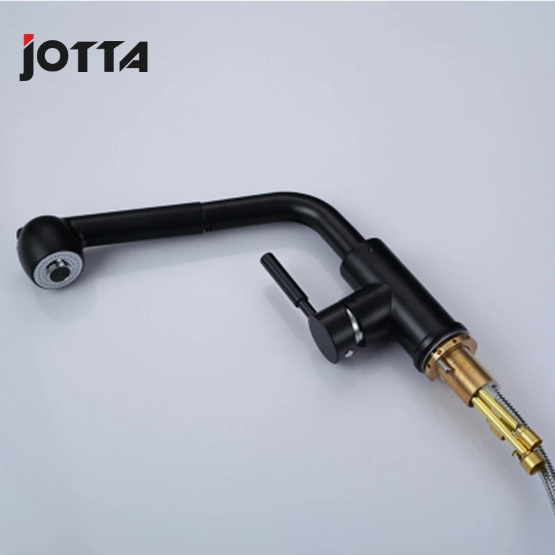 Pull-painted hot and cold multi-function rotating simple kitchen faucet Pull-painted hot and cold multi-function rotating simple kitchen faucet