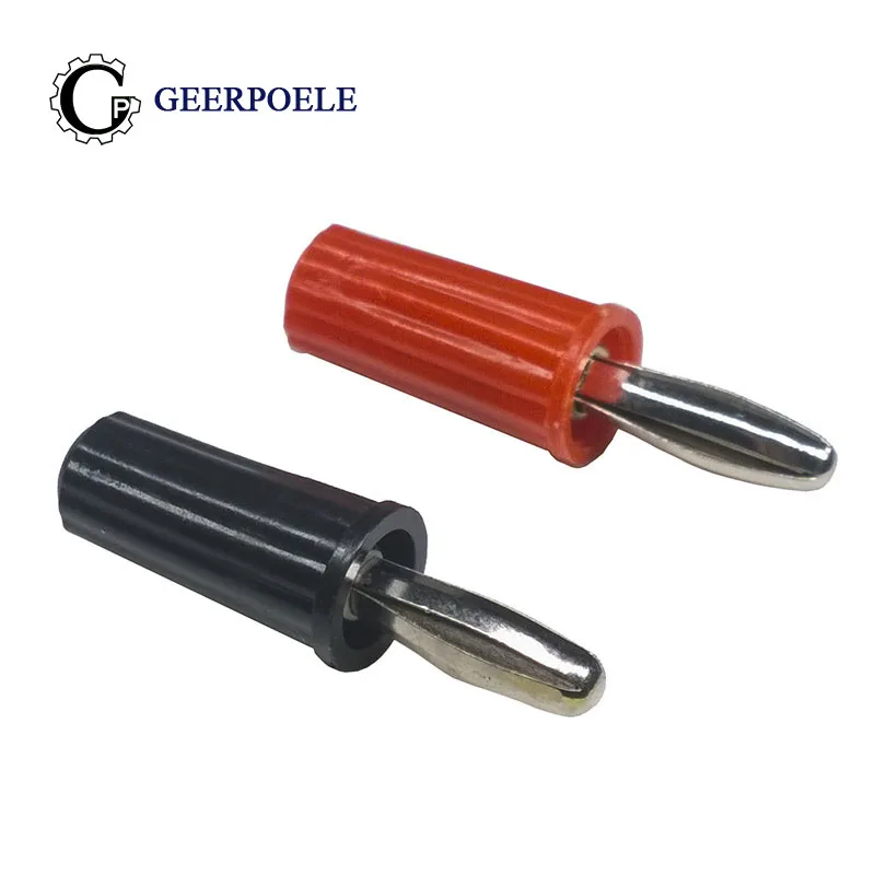 

10 pcs/lot 4mm Short Banana Connectors Black Red Plastic Plug Housing Stereo Plug Dual Audio Channel Headphone Connector