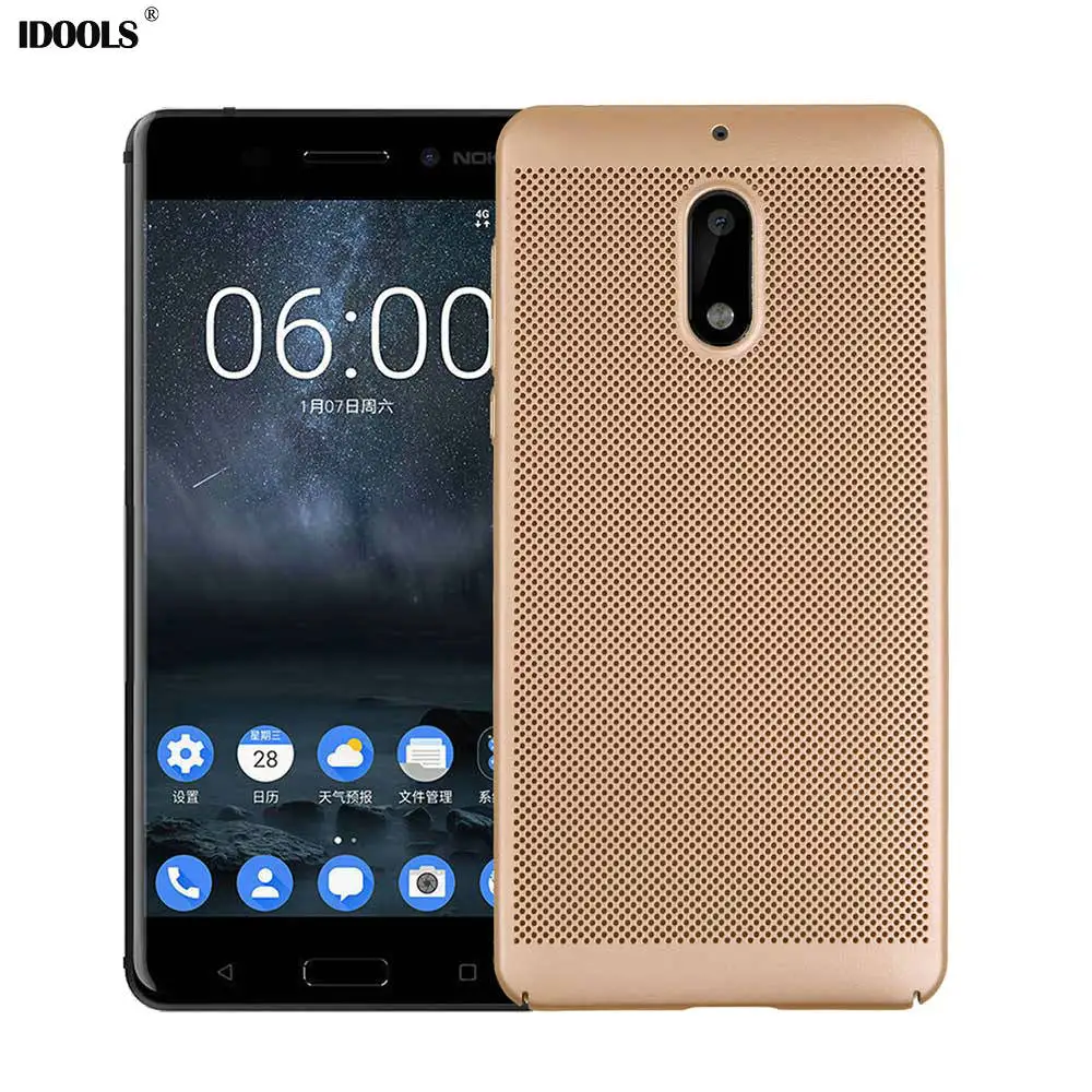 

IDOOLS Phone Case for Nokia 6 Plastic Back Cover Protect Shell for Nokia 6 Nokia6 5.5 inch Fashion Thin 360 Cooling for Nokia 6
