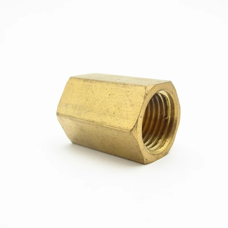 1/2 BSP Female x 3/4 BSP Female Thread Brass Socket Pipe Fitting Hex Nut Rod Coupler Connector Adapter For Water Fuel Gas 