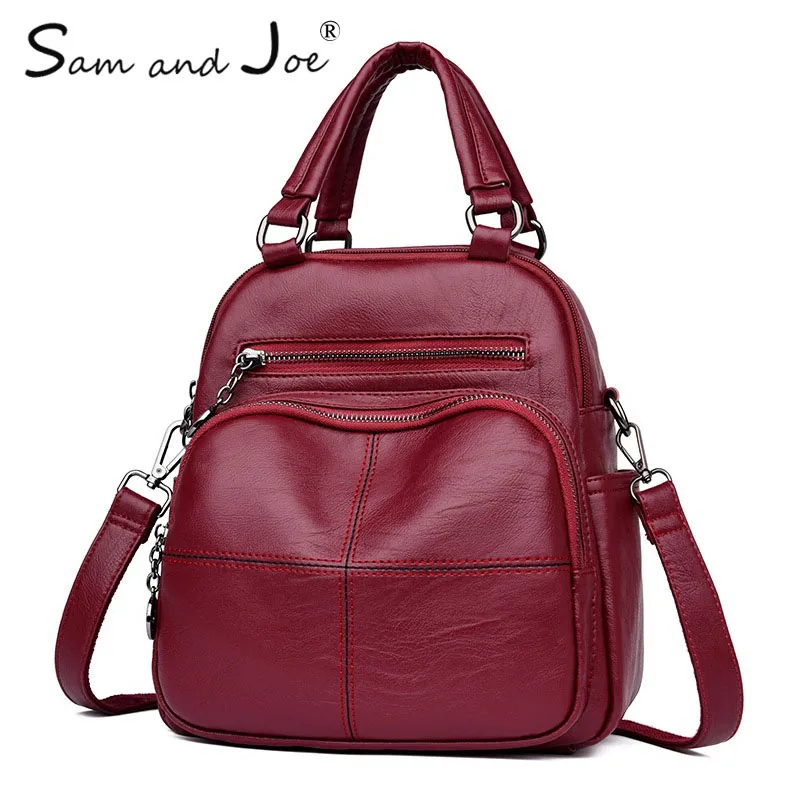 

2019New Fashion Woman Backpack Leather Brands Female Backpacks High Quality Schoolbag Backpack Elegant Mochilas Escolar Feminina