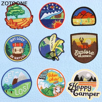 

ZOTOONE Cool Iron Patches Get Lost Parches Sun Star Stripe Embroidered Applique for Jacket Clothes Stickers Badge DIY Apparel E