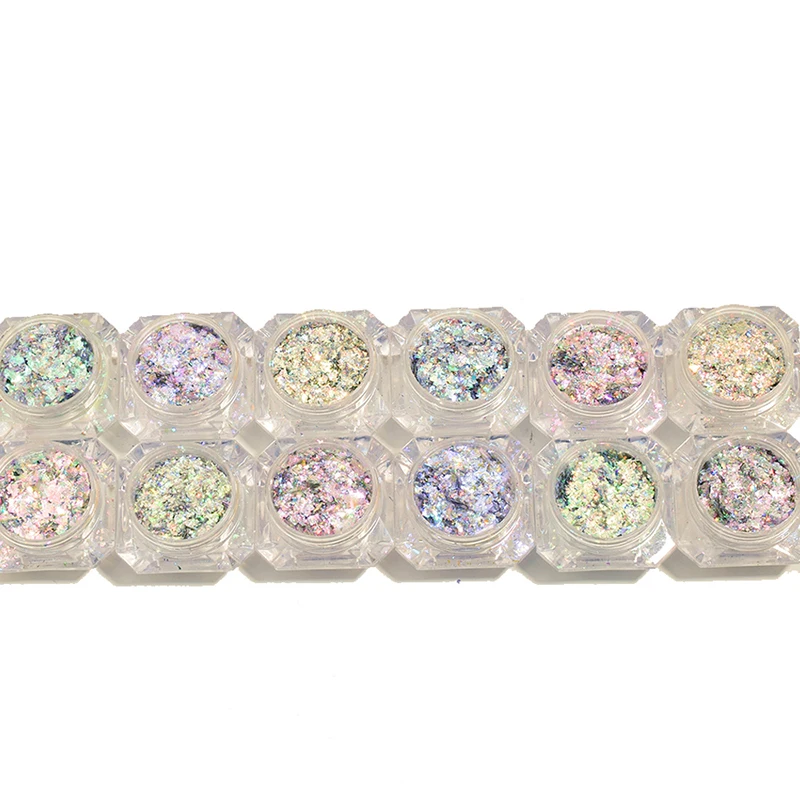 12 цветов алмазные блестящие тени для век порошок мерцающий цвет хамелеон водонепроницаемый стойкий металлический лазер тени для век MN129