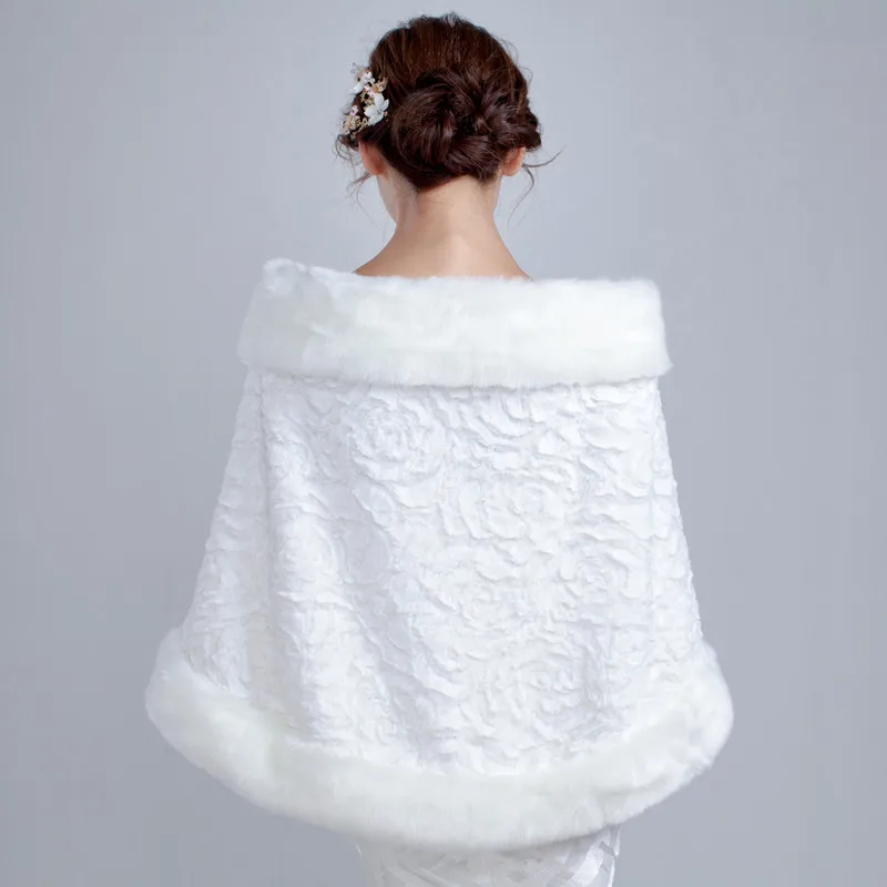 Cheap Wedding Bolero Faux Shawl Winter Bridal Jackets Accessories WomenJacket Off The Shoulder