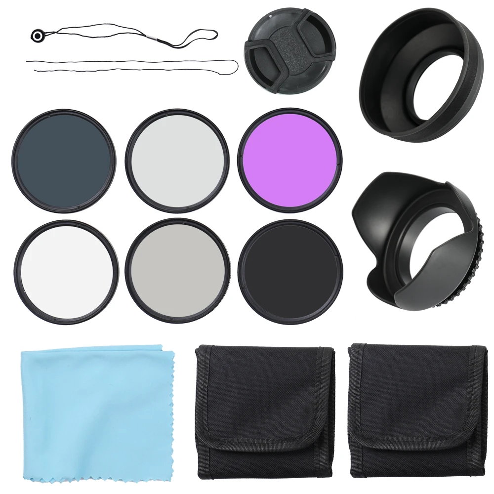 

58mm 52mm Professional Camera UV CPL FLD Lens Filters Kit and Altura Photo ND Neutral Density Filter Set Photography Accessories