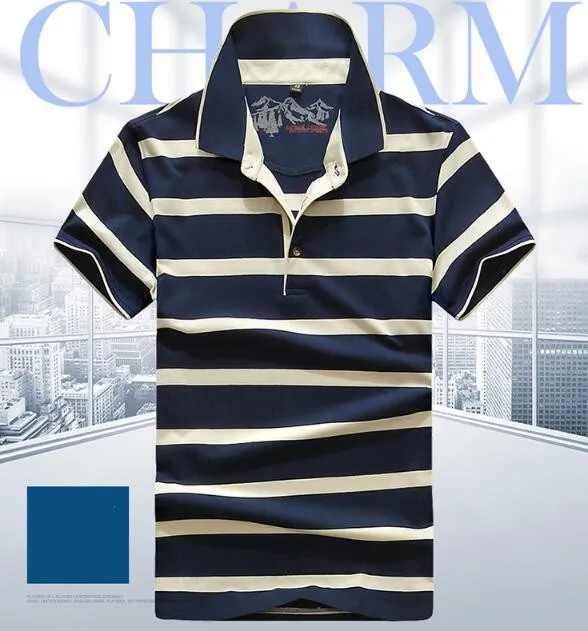 do Polo T-shirt de Algodão Listrado Curto