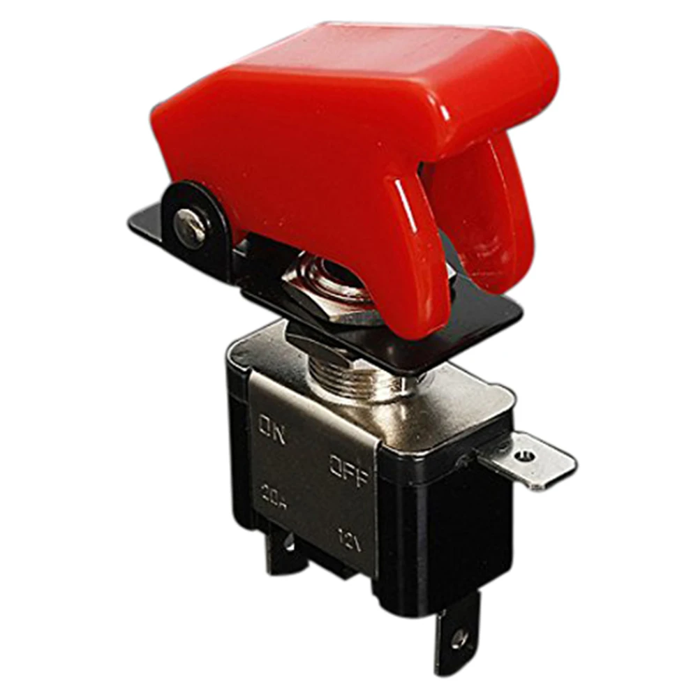 12V 20A Inverter Rocker Switch Lever On / Off LED ON OFF SPST+COVER Auto Car Dark Red Rocker