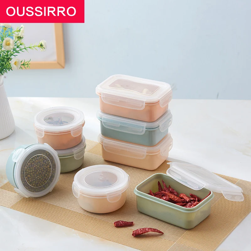 

1pcs Lunchbox Bento Food Fruit Storage Container Lunch Box Sealed Box Transparent sealed fresh-keeping box color random