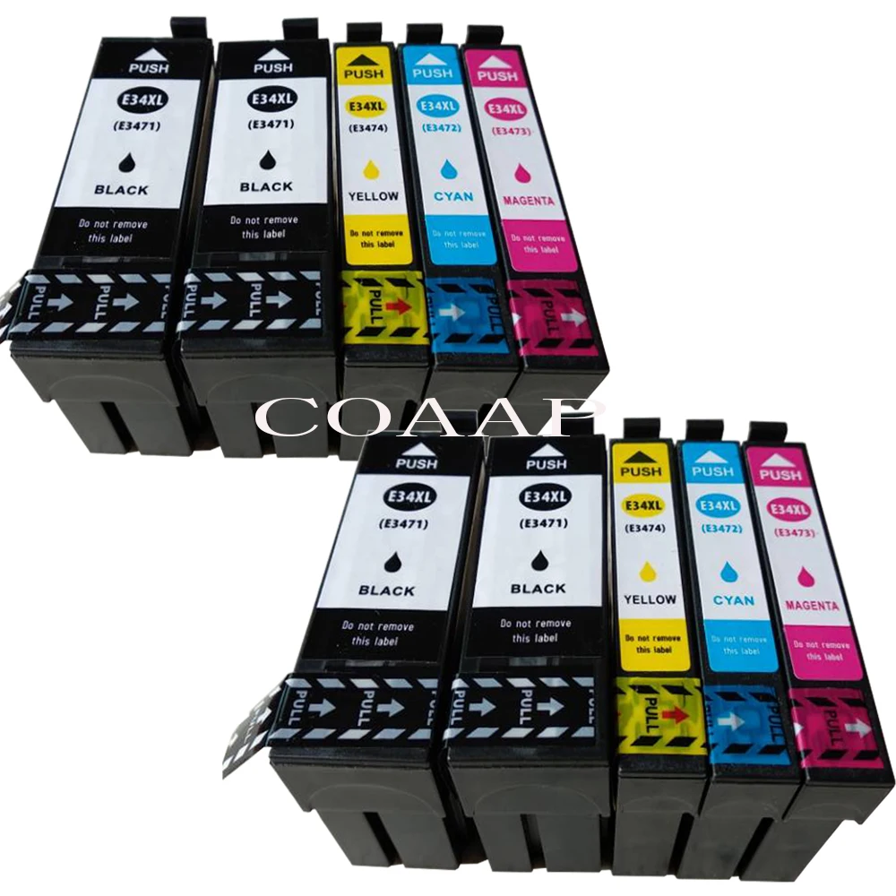 

10 Compatible Epson 34XL T3471 T3472 T3473 T3474 ink cartridge for Workforce pro WF-3720DWF WF-3725DWF Printer