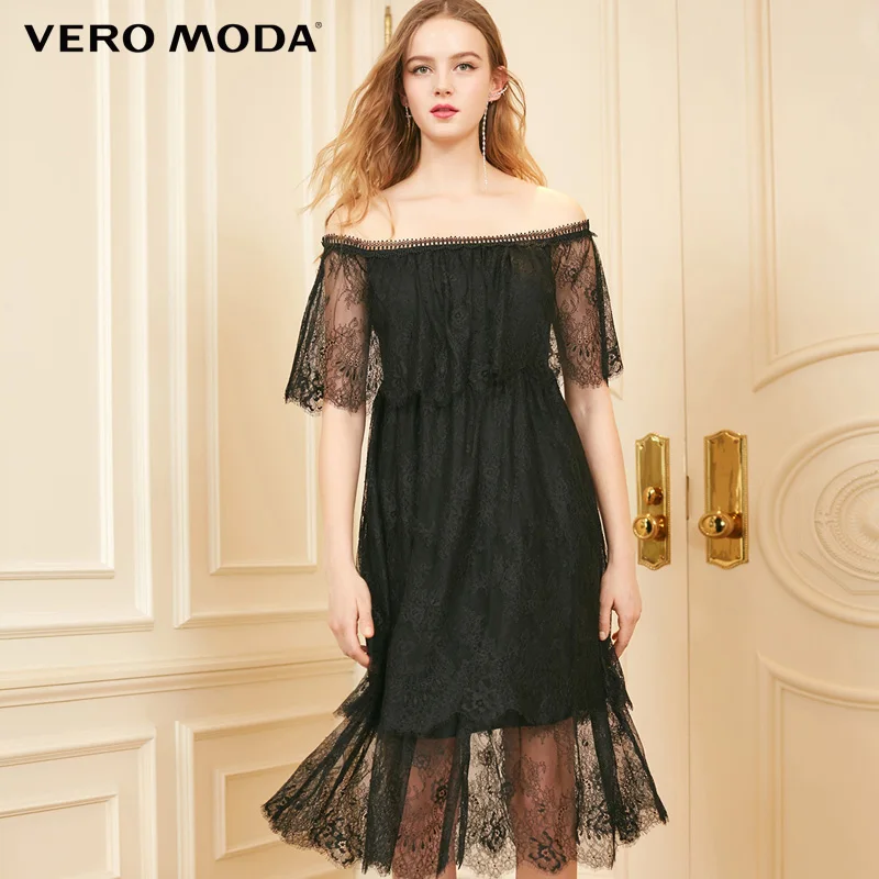 

Vero Moda 2019 Spring Summer New Boat Neck Laced Dress |31826Z530
