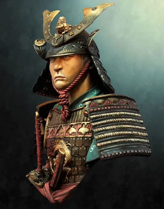 1/10 Samurai Teutonic soldier bust japan toy Resin Model Miniature Kit