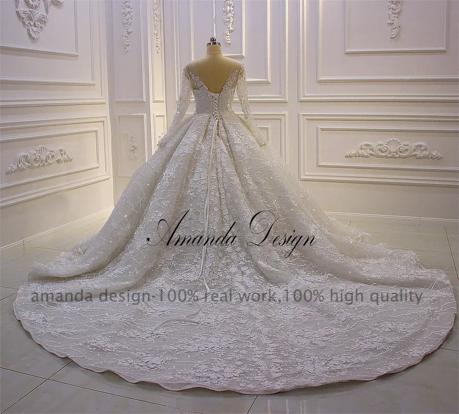 Роскошное кружевное свадебное платье с длинным рукавом от Amanda Design brautkleider hochzeitskleid