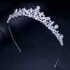 CWWZircons High Quality Cubic Zirconia Romantic Bridal Flower Tiara Crown Wedding Bridesmaid Hair Accessories Jewelry A008 ► Photo 3/6