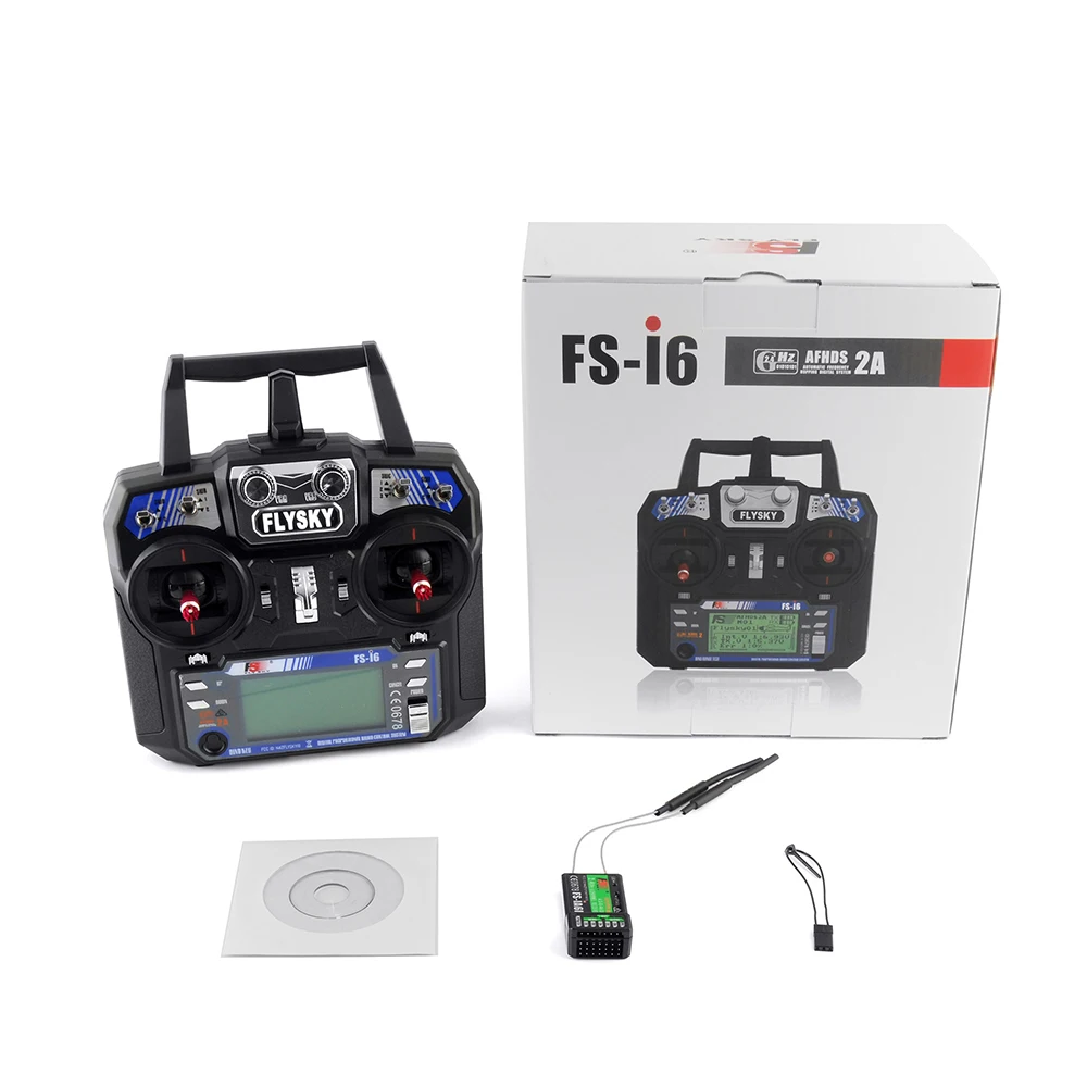Fly Sky FS-i6 2.4G 6ch RC Transmitter Controller FS-iA6 or FS-iA6B Receiver For RC Helicopter Plane Quadcopter Glider drone     