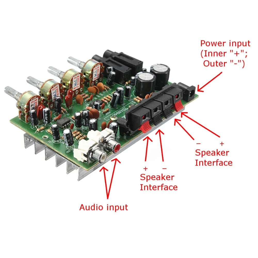 

60W 12V Hi-Fi Digital Stereo Audio Amplifier Volume Control Board