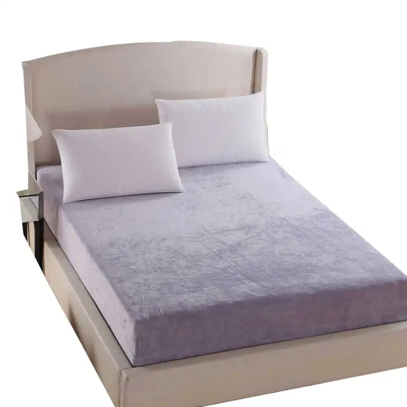 

Queen Mattress Protector Cover Fitted Flannel Bed Sheet Quilt Cover for Home Bedding with All-around Elastic Rubber Band Printed