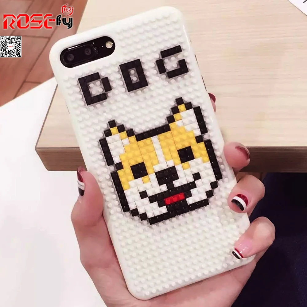 

Japan Style DIY Lego Blocks Toy DIY Case For iPhone XS Max XR X Hard Plastic Phone Back Shell For iPhone 7 8 Plus 7 6S Plus 6