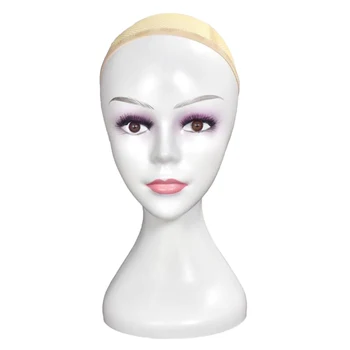 

Mannequin Head Wig Display Styling Head Wig Cap for Women Wig Hat White