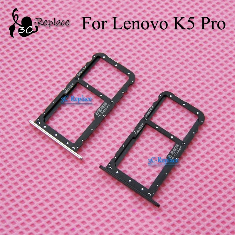 For Lenovo K5 Pro L Sim Tray Micro Sd Card Holder Slot Parts Sim Card Adapter Mobile Phone Housings Frames Aliexpress