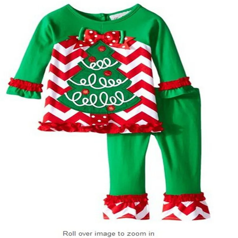 

Kids Clothes Autumn Baby Sets Kids Long Sleeve Christmas Tree Pattern OutfitsT-shirts + Pants Children Clothing Sets
