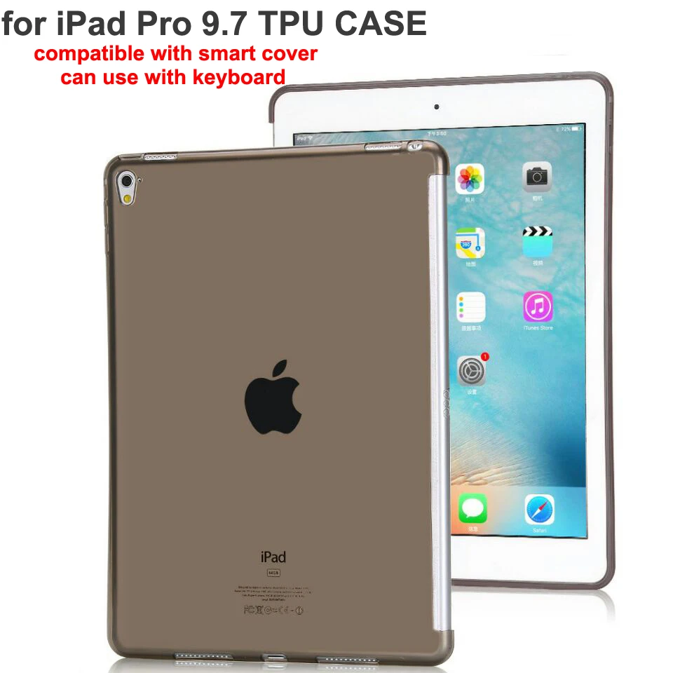 Для iPad Pro 9 7 дюйма мягкая задняя крышка из ТПУ чехол для ipadpro защитный гель работы с