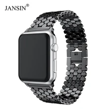 Браслет JANSIN link из нержавеющей стали для apple watch, 42 мм/38 мм/40 мм/44 мм, браслет для iwatch, ремешки серии 5 4 3 2 1