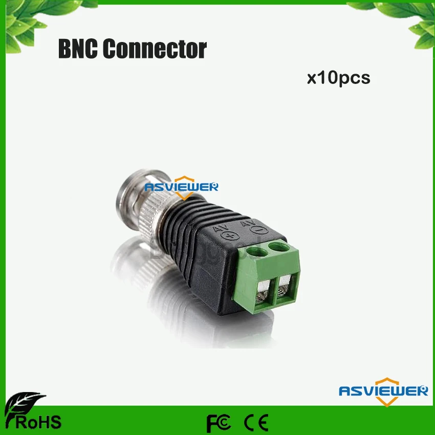 

Coax CAT5 to Camera CCTV accessory BNC M Video Balun Connector, DC connector BNC-Screw 10pcs/lot