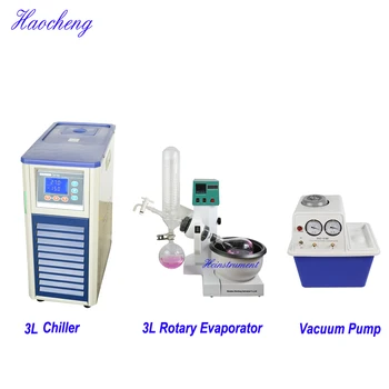 

Free shipping 3L Factory Sale CBD Distillation Ket Rotary Evaporator with Chiller and Vacuum Pump