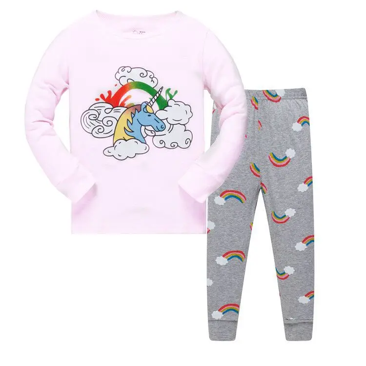 Пижамы для мальчиков и девочек детская одежда для сна с длинными рукавами пижамы для детей пижамы для девочек комплекты пижам для малышей - Цвет: Models 3